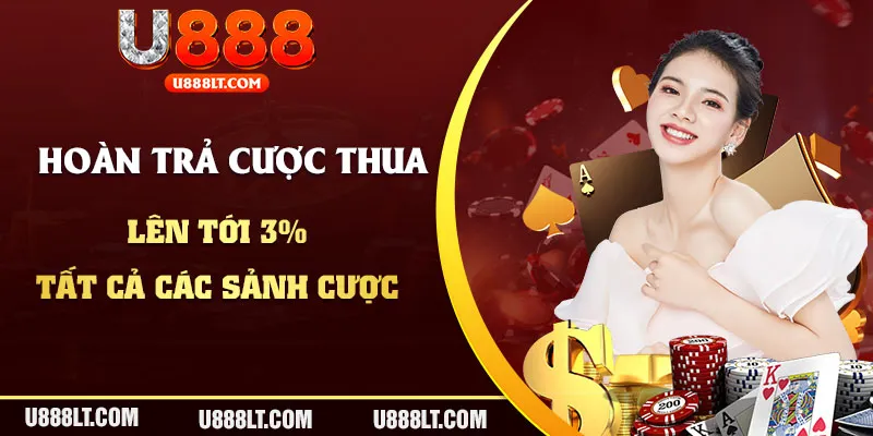 Ưu đãi hoàn trả 3% không giới hạn cho tất cả hội viên tham gia cá cược