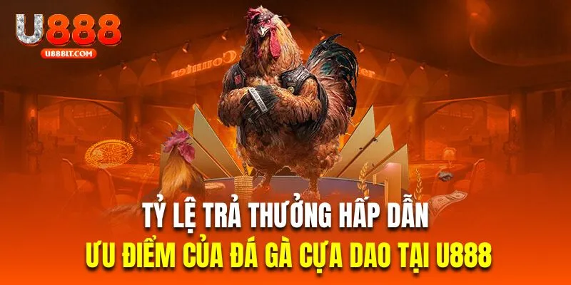 Tỷ lệ trả thưởng hấp dẫn là ưu điểm của đá gà cựa dao tại U888